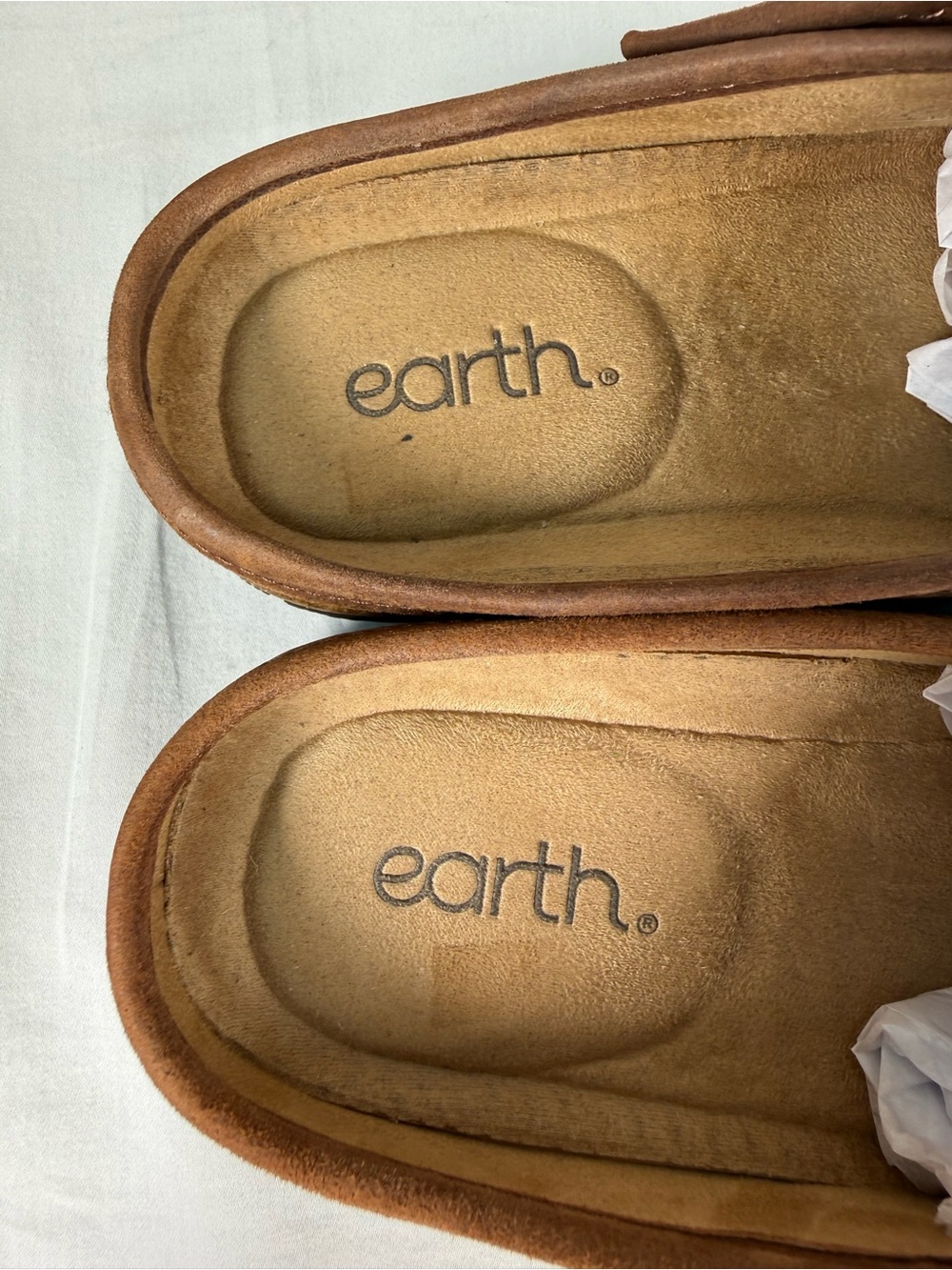 Earth Ezra Button Wrap Suede Leather Slip On Clogs Mules Size 8 - Picture 10 of 15